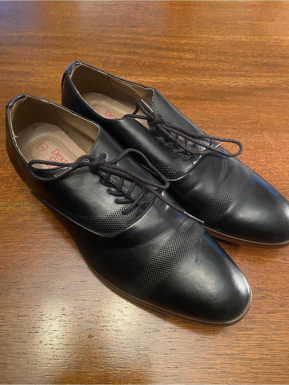 Dexter Comfort Men's Size 9.5 M Black Lace Up Oxford Dress Shoes Memory Foam EUC